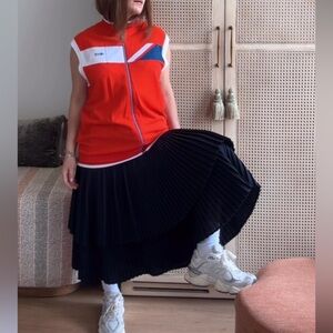 Louis Castel Red Sleeveless Vest. Medium